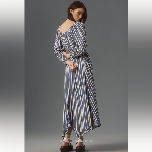 Anthropologie sweetheart midi long sleeves dress - Picture 6 of 12